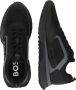 Boss Black Zwarte Tech Fabric Sneakers Ronde Neus Black Heren - Thumbnail 15