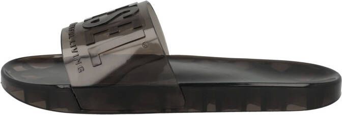 Diesel Zwembadslippers in helder PVC Black Dames - Foto 2