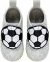 Playshoes pantoffels vilt grijs voetbal - Thumbnail 2