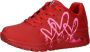 Skechers Uno Goldcrown Dripping Heart Sneaker Vrouwen Rood roze - Thumbnail 3
