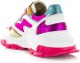 DWRS LABEL Chester White Neon Pink Roze Leer Lage sneakers Dames - Thumbnail 6