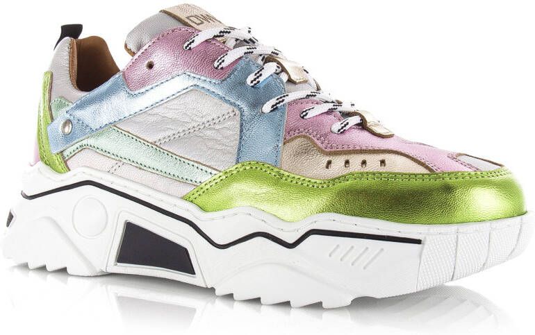 DWRS LABEL Pluto holographic | Lt. Pink Holograph Roze Leer Lage sneakers Dames