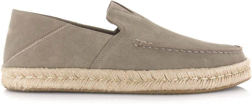 TOMS Alonso loafers van suède Taupe Suede Espadrilles Heren