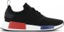 Adidas Originals Nmd_R1 Zwarte Stoffen Sneakers met Rode en Blauwe Inzetstukken Black Heren - Thumbnail 1