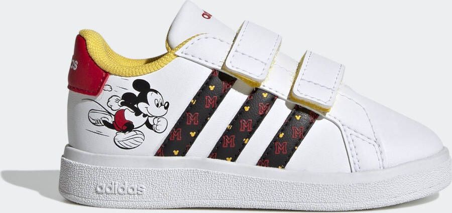 Adidas Sportswear x Disney Grand Court Mickey Lifestyle Court Schoenen met Klittenband Kinderen Wit