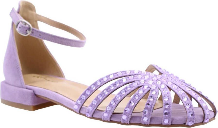 Alma en Pena Chic Flat Sandalen voor Vrouwen Purple Dames