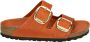 Birkenstock Oranje Leren Sandalen met Verstelbare Banden Brown - Thumbnail 1