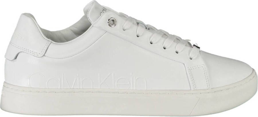 Calvin Klein Witte Sneakers met Contrasterende Details Wit Dames