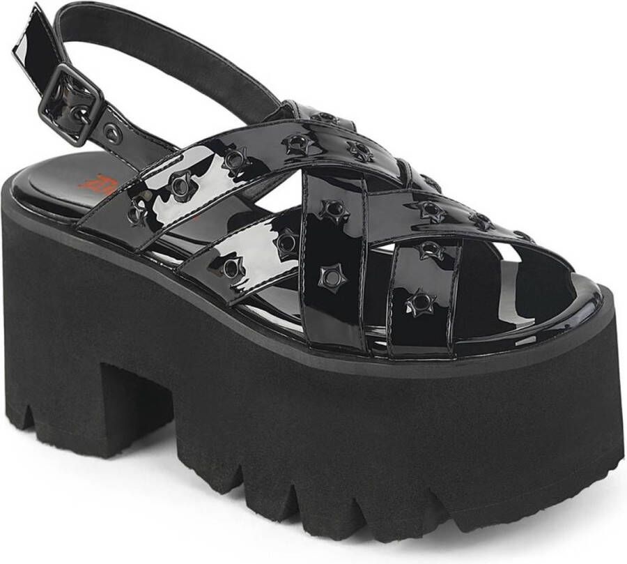 DemoniaCult ASHES-12 Plateau Sandaal 40 Shoes Zwart