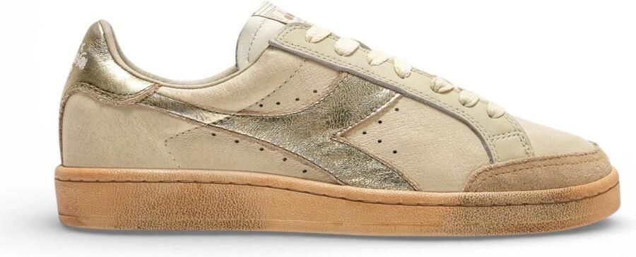 Diadora Prestige Aged Italia beige leren sportschoenen