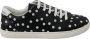 Dolce & Gabbana Black Leather Polka Dots Sneakers Shoes Zwart Dames - Thumbnail 1