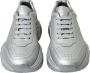 Dolce & Gabbana Zilver Leren Casual Sneakers Schoenen Gray Dames - Thumbnail 1