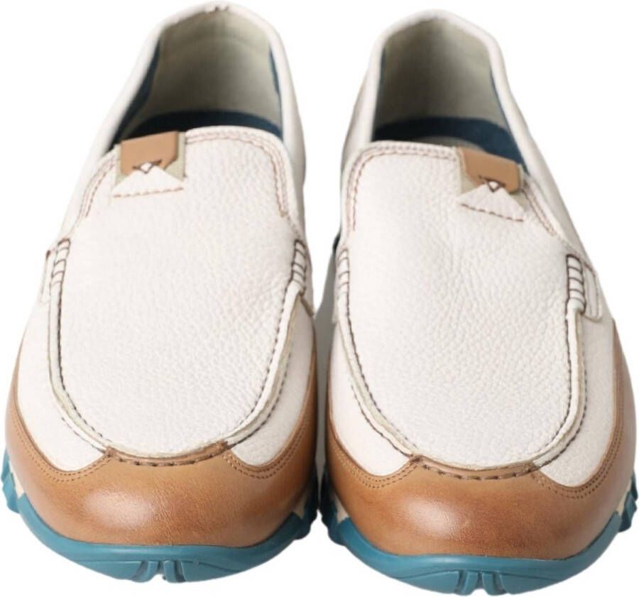 Dolce & Gabbana Witte Leren Loafers Moccasins Schoenen -> Witte Leren Loafers White Heren