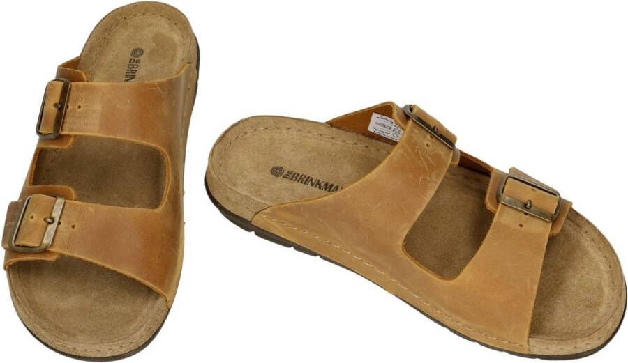 Dr Brinkmann -Heren camel pantoffels & slippers