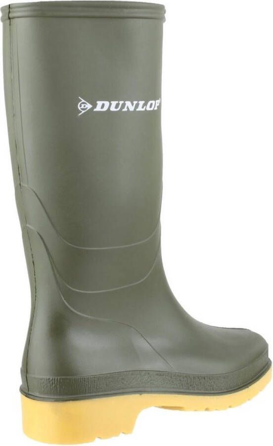 Dunlop Rubberen regenlaarzen merk en kleur groen 100% waterdicht