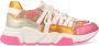 DWRS LABEL DWRS LOS ANGELES tweed Roze Champagne Dames Sneaker B9101 - Thumbnail 2