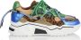 DWRS LABEL Jupiter leopard Green Blue Groen Leer Lage sneakers Dames - Thumbnail 6