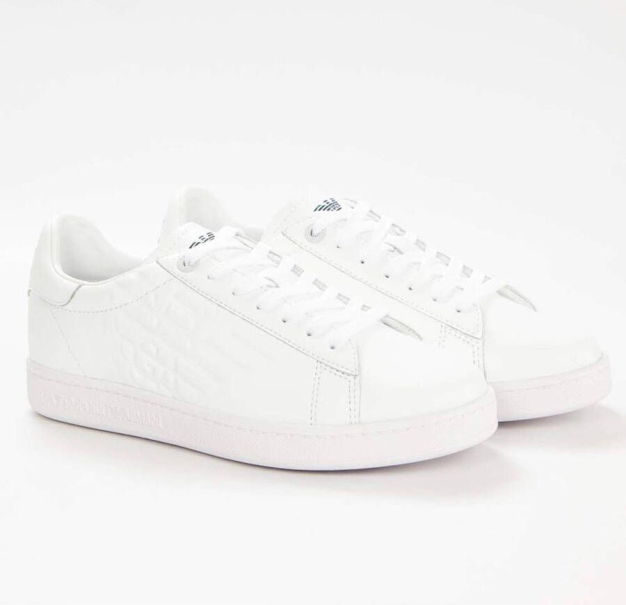 Emporio Armani EA7 Witte sneakers geïnspireerd op sportkleding White Heren