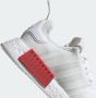Adidas Originals Nmd_R1 Witte Stoffen Sneakers met Rode en Blauwe Accenten White Heren - Thumbnail 7