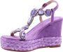 Alma en Pena Chic Flat Sandalen voor Vrouwen Purple Dames - Thumbnail 7