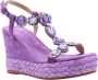 Alma en Pena Chic Flat Sandalen voor Vrouwen Purple Dames - Thumbnail 8