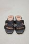 Bibi Lou Zwarte slippers met gevlochten patroon Zwart Dames - Thumbnail 9