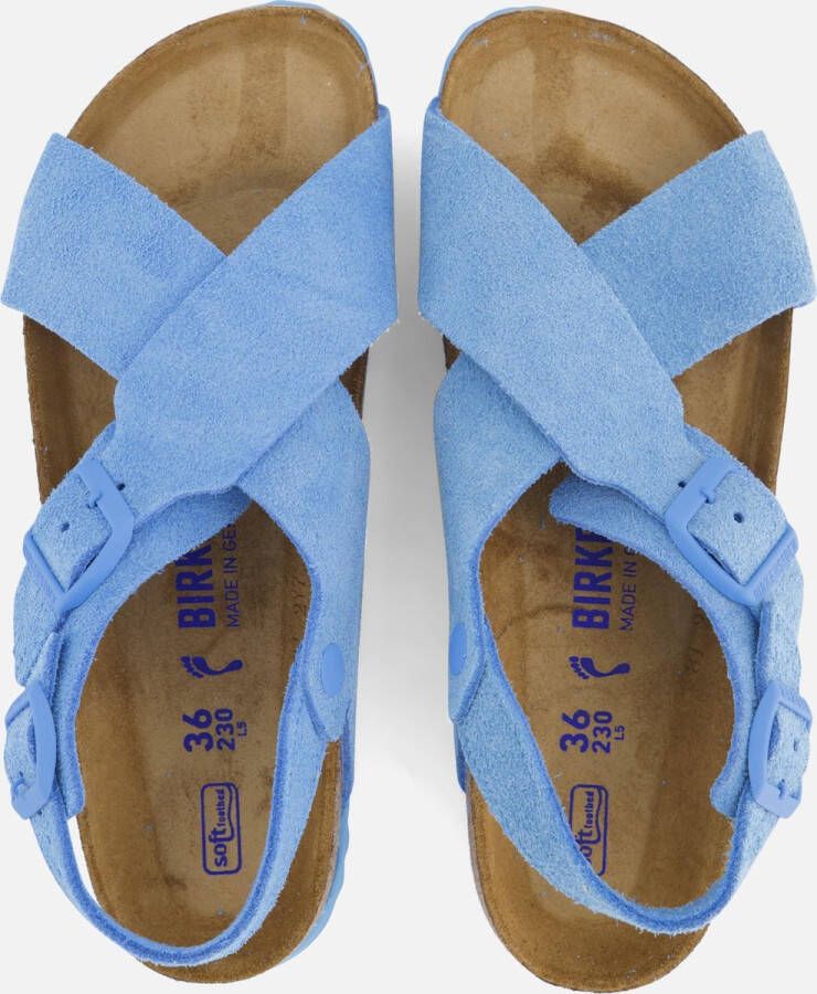 Birkenstock Tulum Sandalen blauw Suede Dames