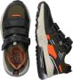 Braqeez 422965-589 Jongens Lage Sneakers Zwart Groen Oranje Leer Klittenband - Thumbnail 11