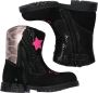BunniesJR Bunnies JR 221788-589 Meisjes Cowboy Boots Zwart Roze Leer Ritssluiting - Thumbnail 9