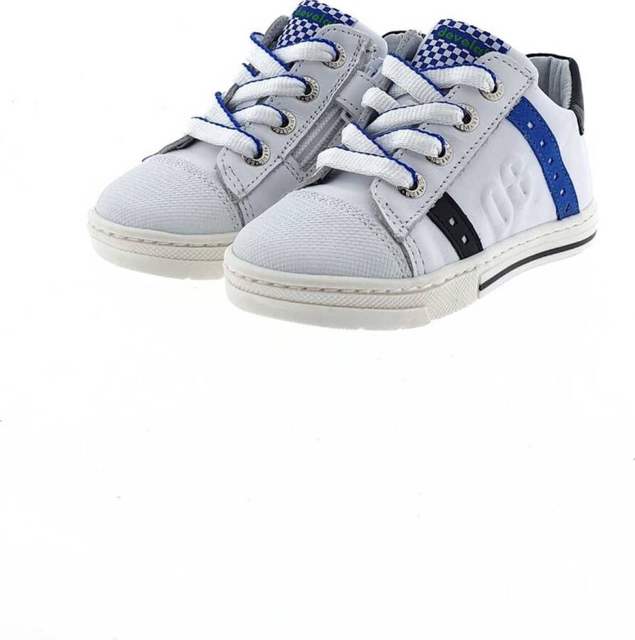 Develab 45011 leren sneakers wit blauw Jongens Leer Meerkleurig 20 - Foto 7