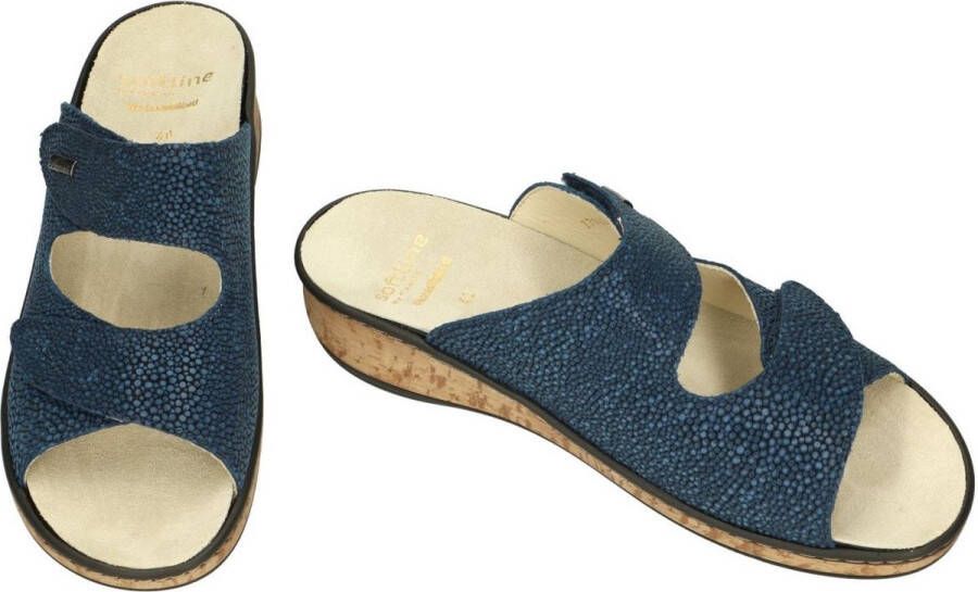 Fidelio Hallux -Dames blauw slippers & muiltjes