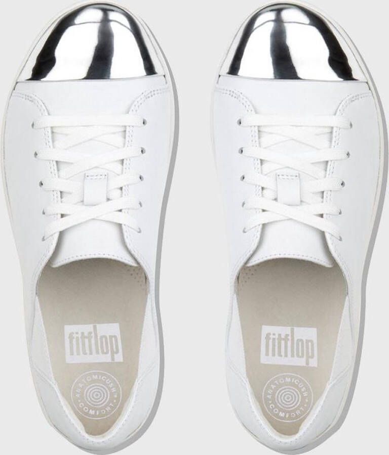 FitFlop F-Sporty Mirror-Toe Sneakers Sneaker laag gekleed Dames Wit I73-194 -Urban White Leather