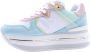 Guess Witte Sneakers met All Over Logo en Pastel Multikleurige Inzetstukken Multicolor Dames - Thumbnail 6