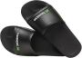 Havaianas Brasil Slide Slippers Unisex zwart wit groen - Thumbnail 8