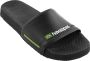 Havaianas Brasil Slide Slippers Unisex zwart wit groen - Thumbnail 22