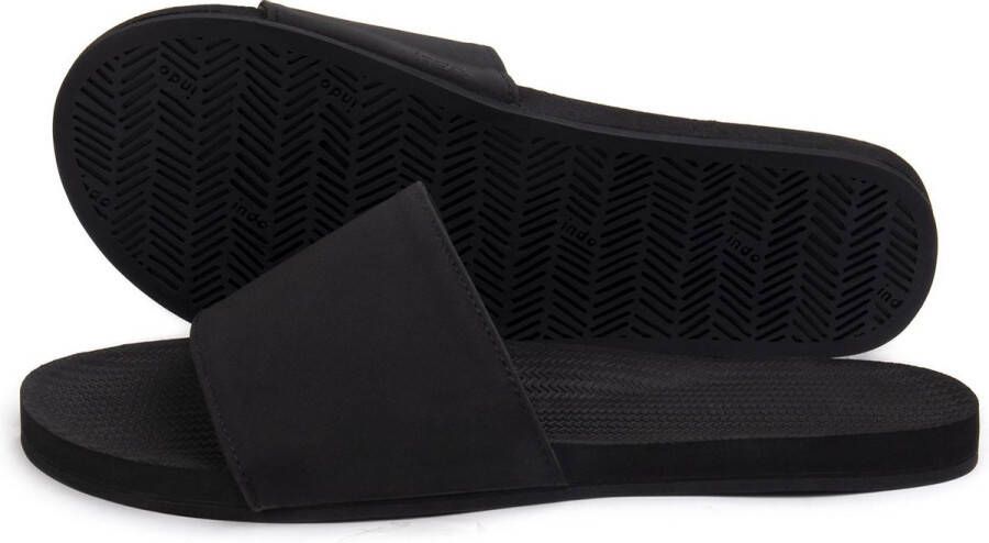 Indosole Slides Essential Dames Slippers Zwart