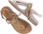 Lazamani Ladies sandals strass gold Goud Leer Platte sandalen Dames - Thumbnail 12
