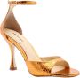 Lola Cruz Hoge hak sandalen met stoffen details Orange Dames - Thumbnail 6