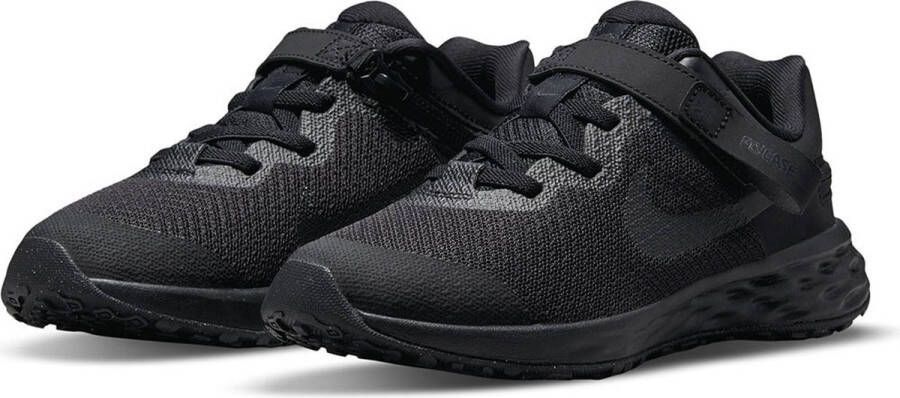 Nike Revolution 6 FlyEase Eenvoudig aan en uit te trekken kleuterschoenen Zwart - Foto 4