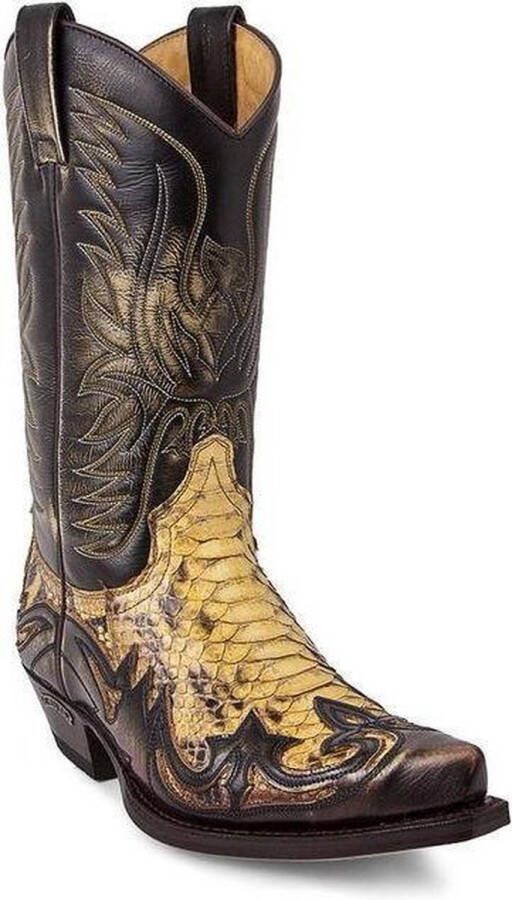 Sendra boots 3241 Cuervo Antic Heren Laarzen Cowboy Western Boots Schuine Hak Spitse Neus Vintage Look Echt Leer Handgemaakt - Foto 4