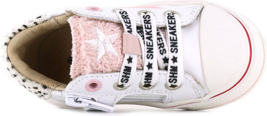 Shoesme Sneakers Meisjes white Pink Leer