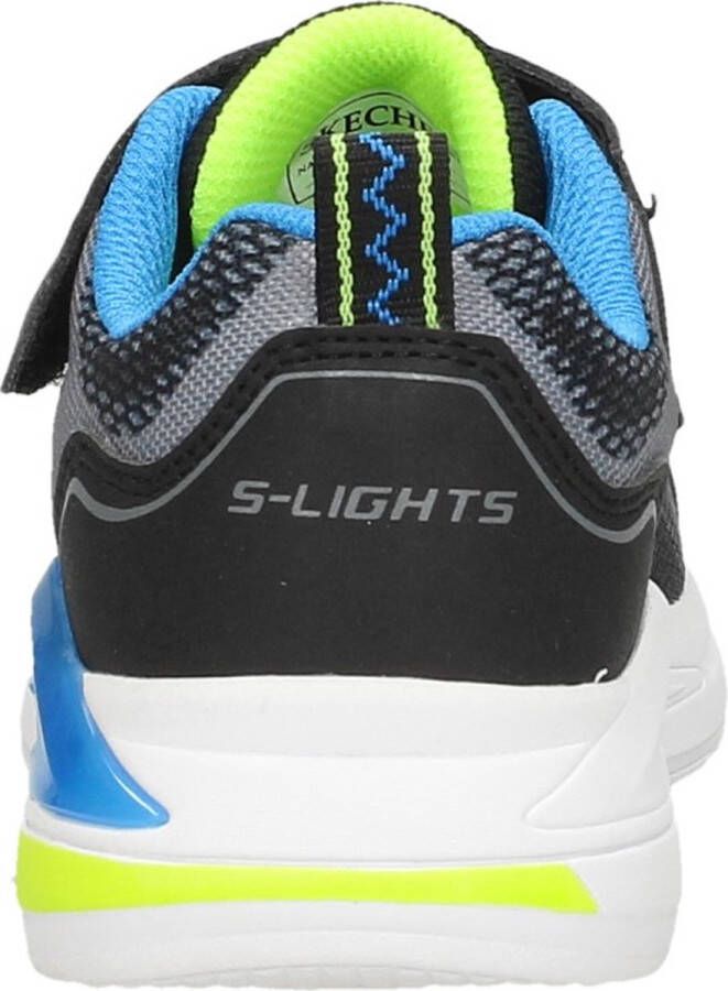 Skechers S Lights Tri-namics Klittenband Sneaker Zwart Grijs Blauw - Foto 8