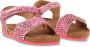 Vingino Tavi leren sandalen met dierenprint roze - Thumbnail 9