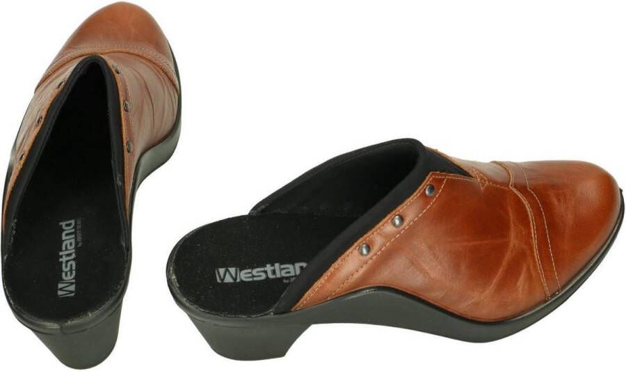 Westland -Dames cogna caramel slippers & muiltjes