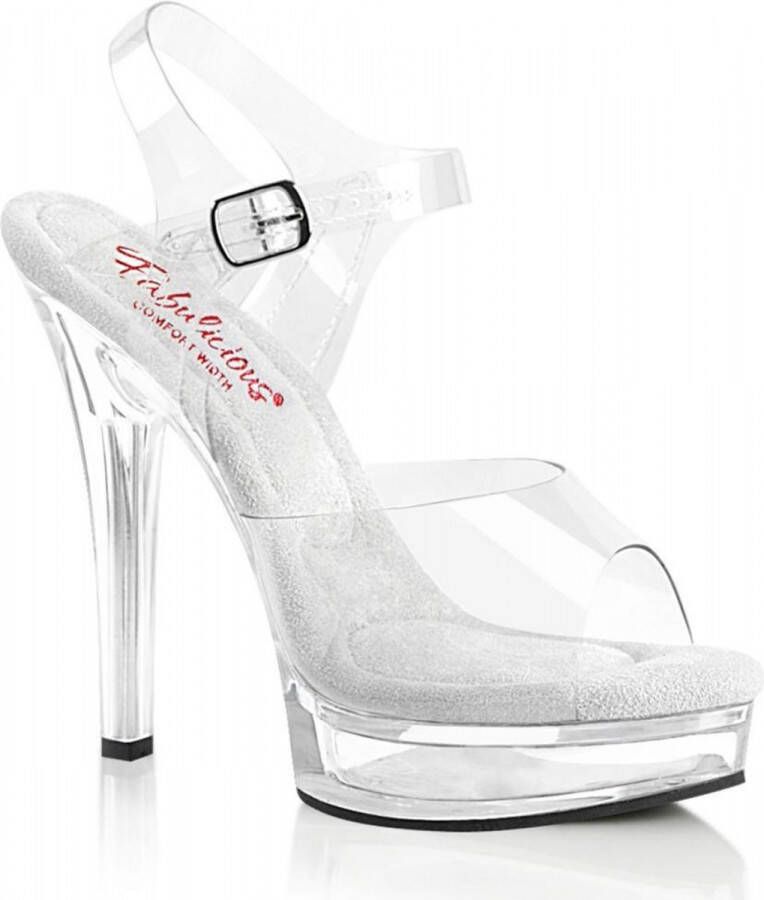 Fabelicious Fabulicious Sandaal met enkelband 35 Shoes MAJESTY 508 Transparant Wit