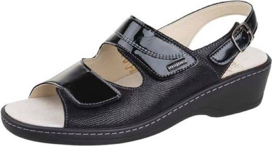 Fidelio Softline Comfort Dames Sandalen met uitneembaar voetbed Zwart