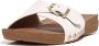 FitFlop Iqushion Adjustable Buckle Leather Slides WIT - Thumbnail 2
