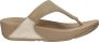 FitFlop Lulu Shimmerlux Toe Post Sandals Teenslippers beige - Thumbnail 4