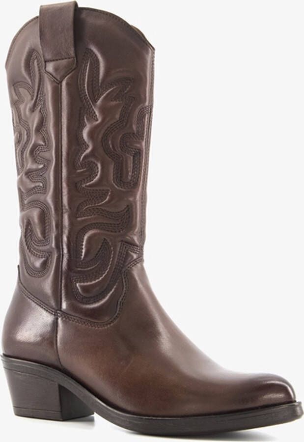 Harper leren dames cowboy western boots bruinr