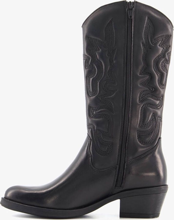 Harper leren dames cowboy western boots zwart - Foto 1